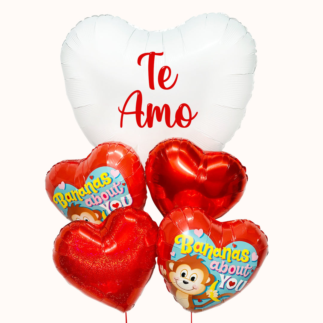 Bouquet Globos con Helio Clásico - Amor