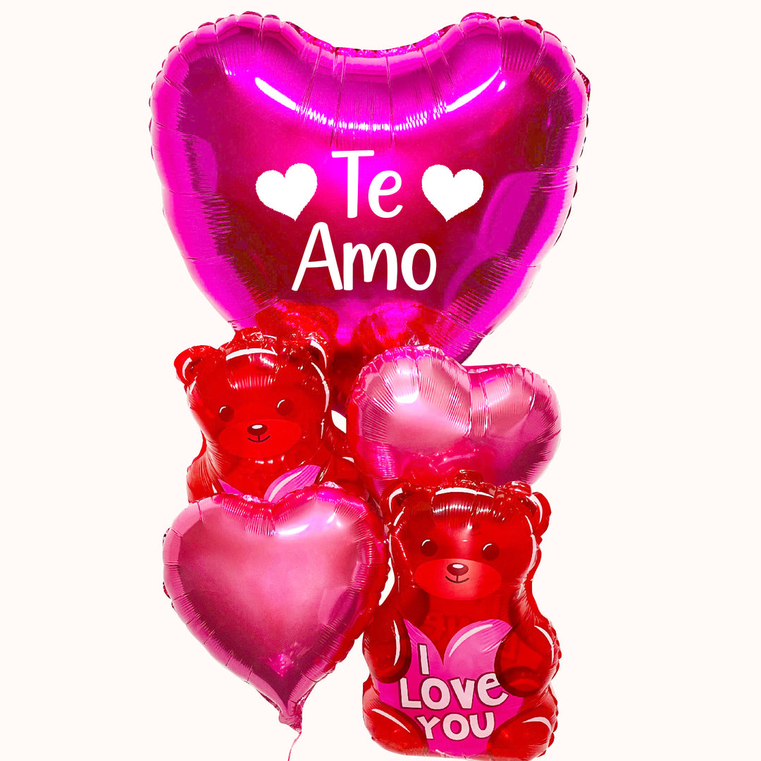 Bouquet Globos con Helio Clásico - Amor