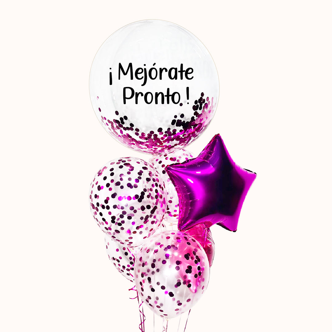 Bouquet Burbuja Confetti Personalizada