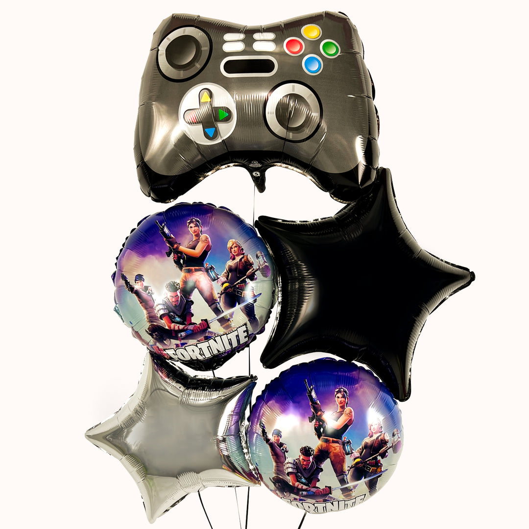 Bouquet de Globos Metálicos Nintendo Fortnite