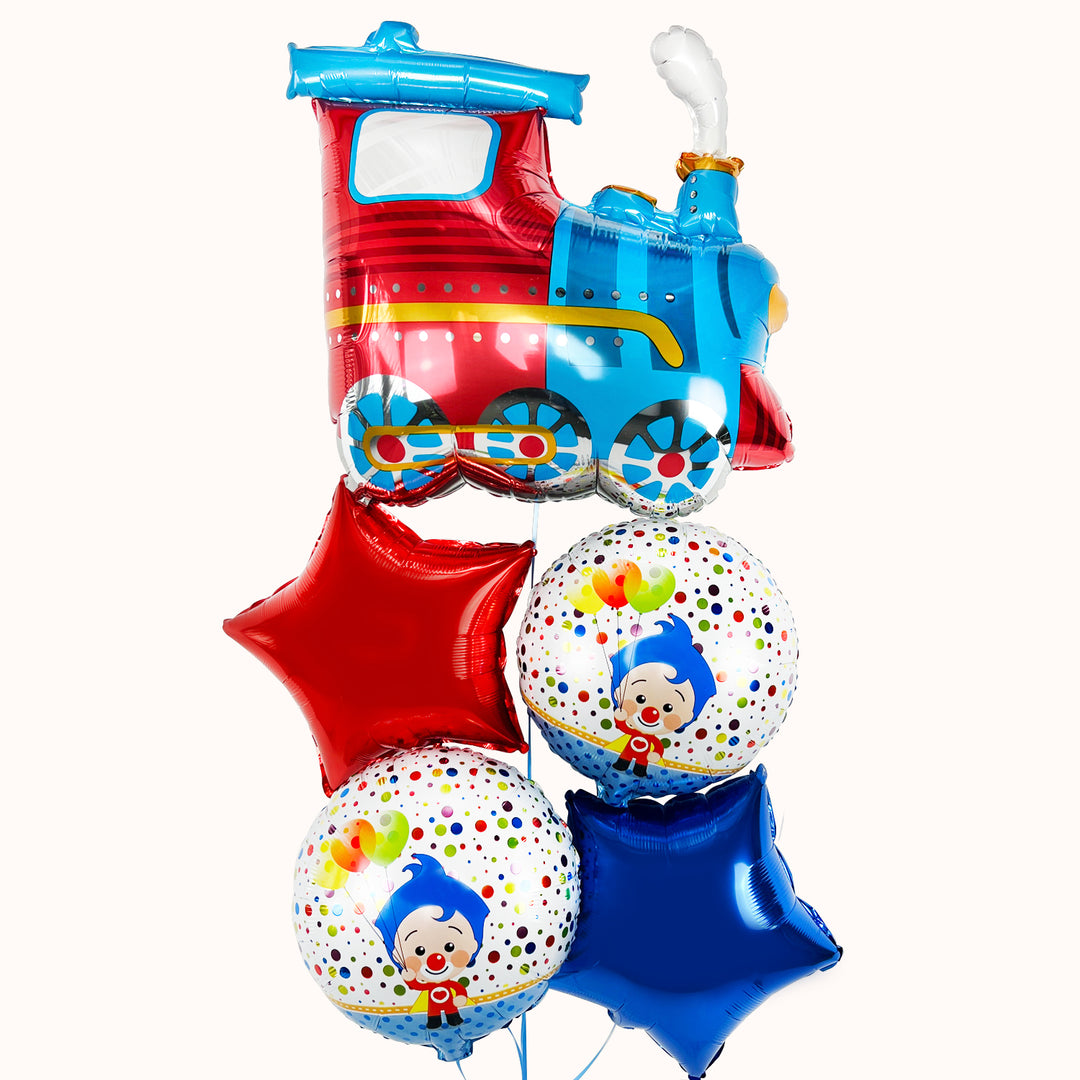 Bouquet Globos Metálicos Payaso Plim Plim