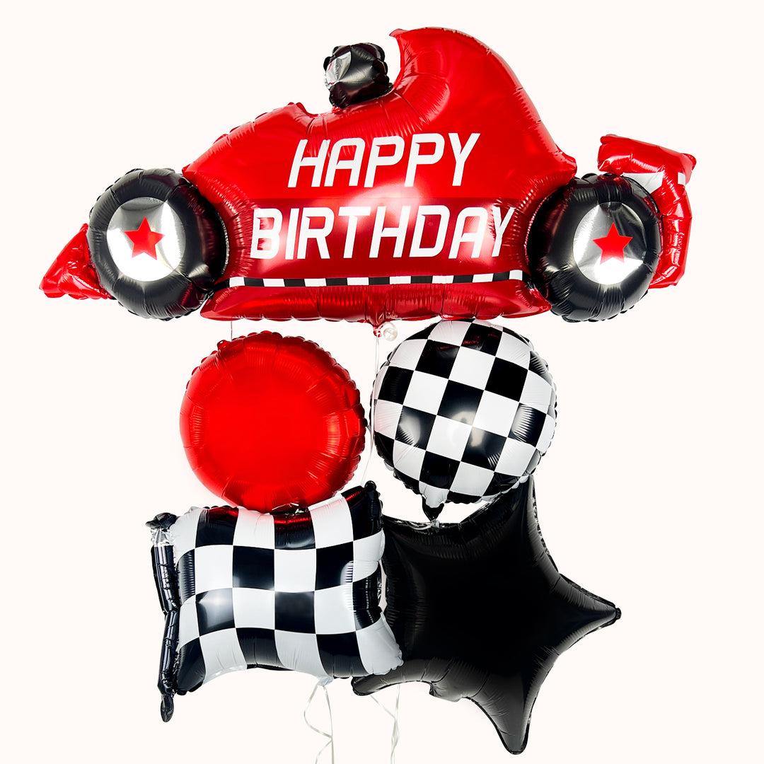 Bouquet Carro De Carrera Happy Birthday