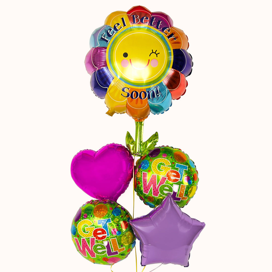 Bouquet de Globos Flor - Get Well Soon