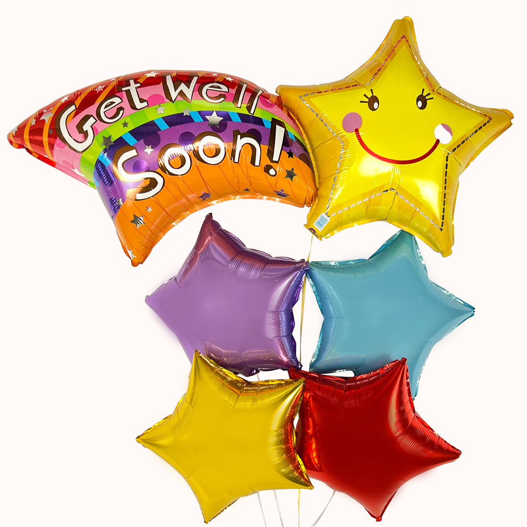 Bouquet de Globos Estrella Fugaz - Get Well Soon
