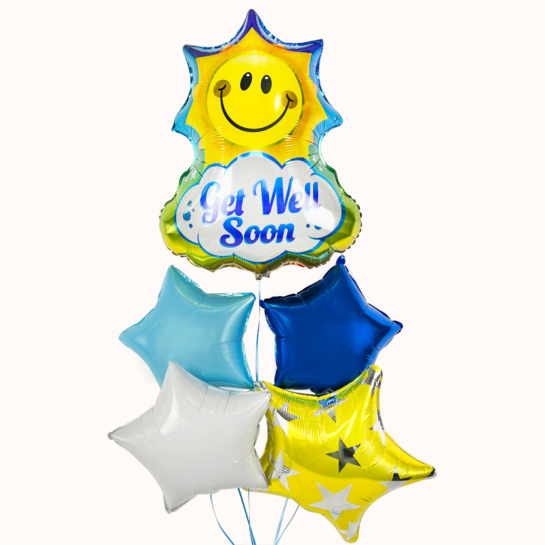 Bouquet De Globos Sol - Get Well Soon