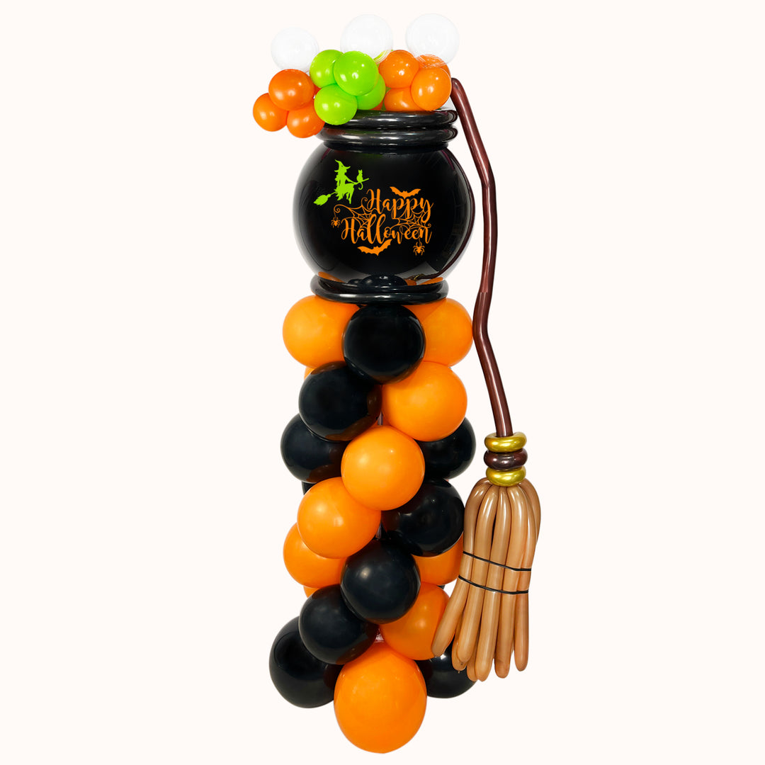Parante de Globos Especial Caldero y Escoba Halloween