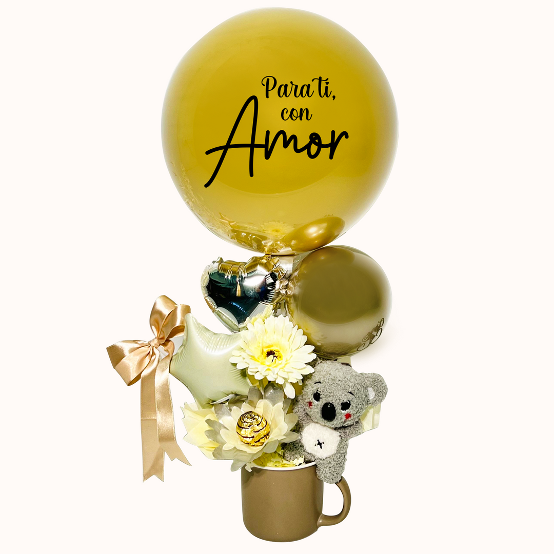 Taza Deluxe - Flores Amarillas