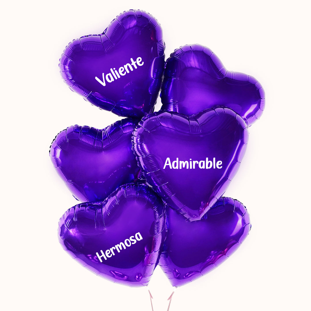 Globos Corazón con Helio - Día de la Mujer