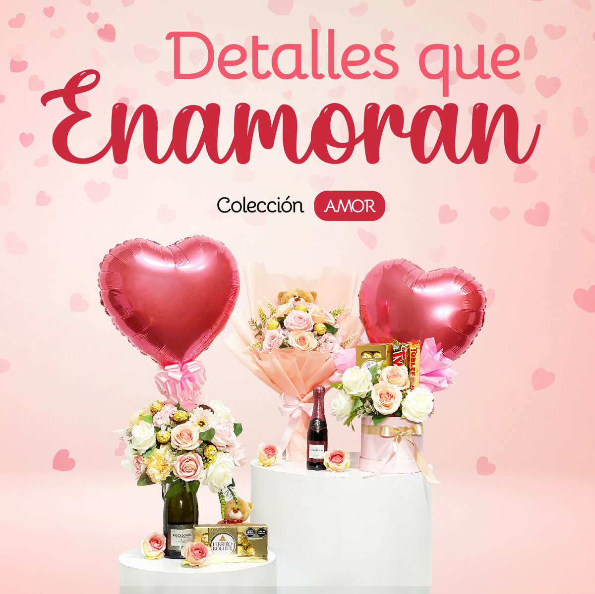 Ramo de globos con helio, Burbujas, globos metalicos, gift box, parantes y murales para San Valentín, ideales para celebrar el amor y sorprender a esa persona especial. Personaliza tu regalo con mensajes, nombres y frases de amor.