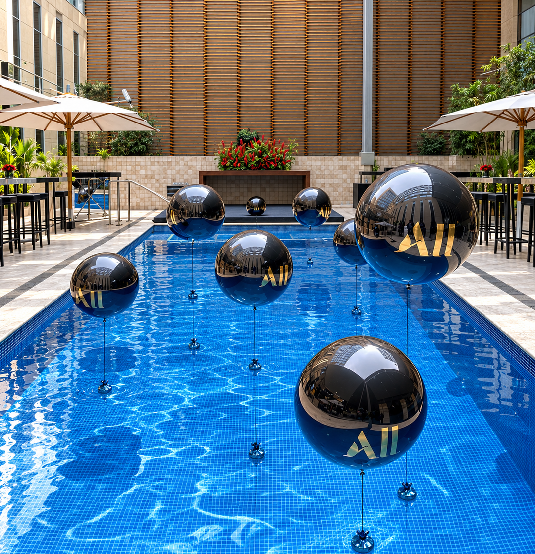Globos Burbuja Doble Efecto para Piscina - Corporativo