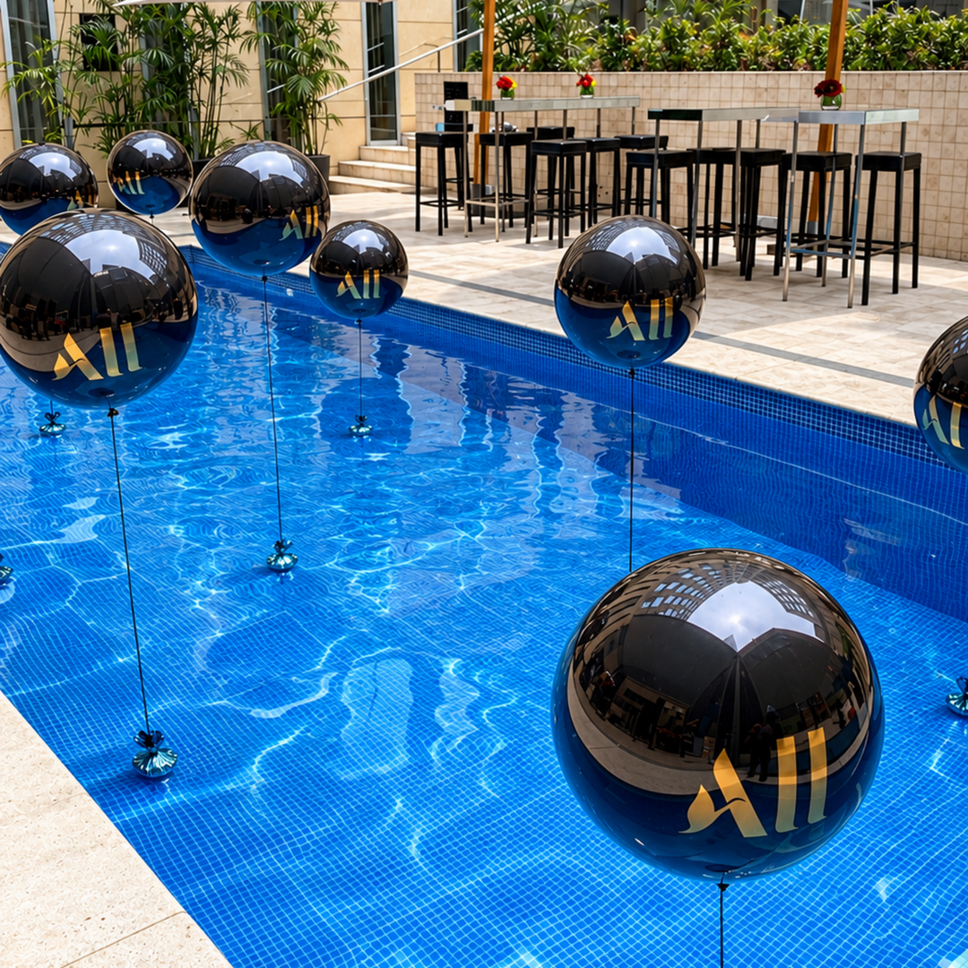 Globos Burbuja Doble Efecto para Piscina - Corporativo