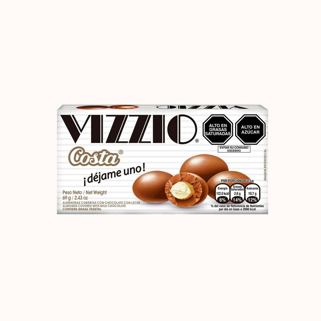 Caja de chocolates vizzio de 69 g. ideal como complemento.