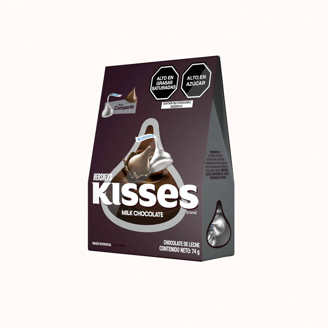 Caja de chocolates hershey kisses de 74 gramos ideal para complementar tu pedido