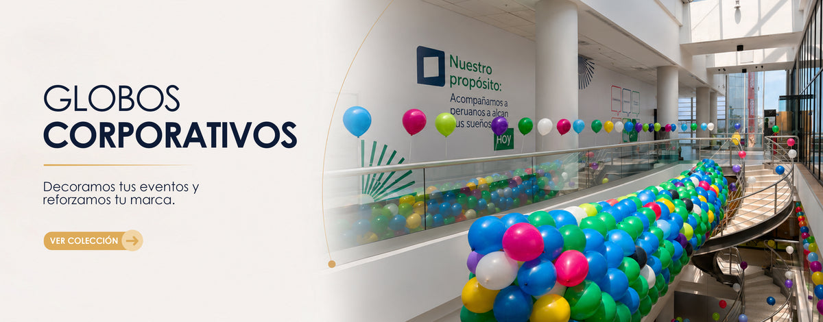 Arreglo corporativo con helio, aire, gift box, centros de mesa Ideal para la decoración de eventos empresariales fechas conmemorativas, así como para ferias, activaciones, inauguraciones y acciones de branding visual.  