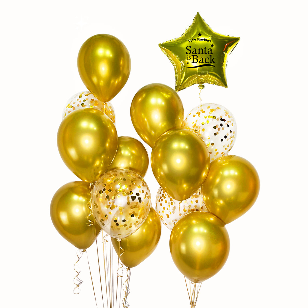 Bouquet de 9 globos latex,4 globobos látex con confetti,  1 globo metálico estrella personalizado con tu logo. Ideal para eventos corporativos, activaciones e inauguraciones. Realza tu marca y promociona tu empresa de manera efectiva