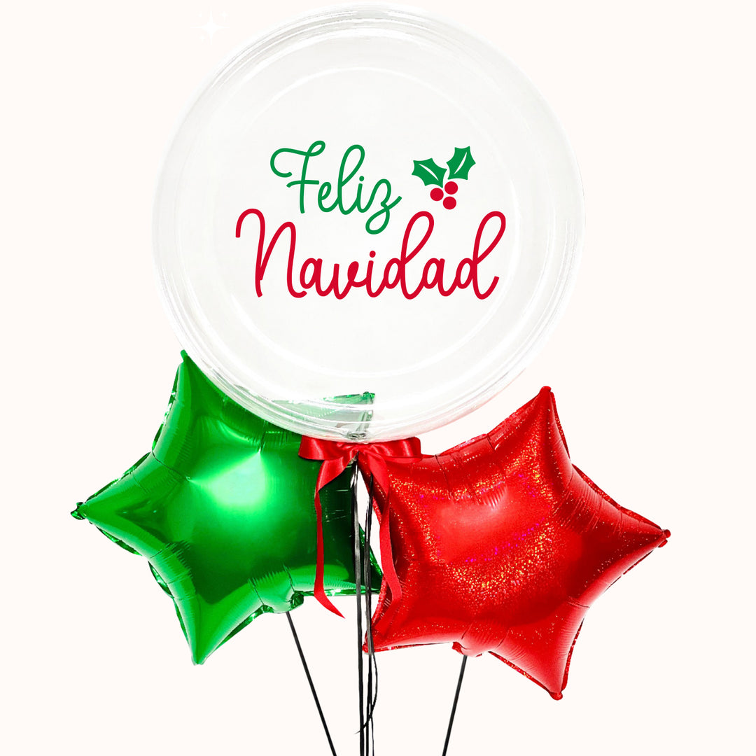 Bouquet de globos burbuja personalizado con tu logo  y 2 globos metálicos. Ideal para eventos corporativos, activaciones e inauguraciones. Realza tu marca y promociona tu empresa de manera efectiva