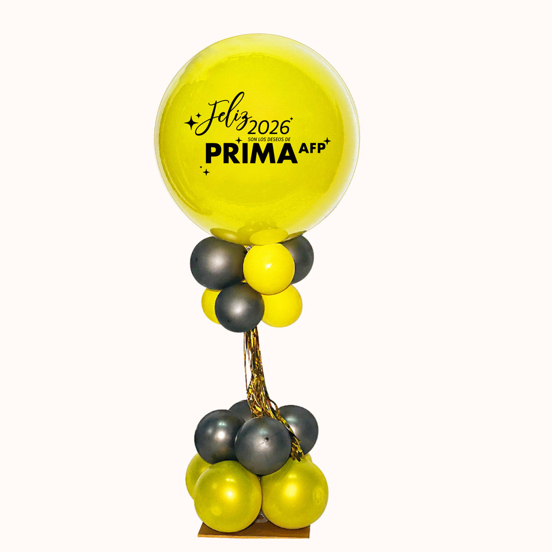 Parante chico de globos de 94 cm, ideal para realzar cualquier espacio y aportar un toque festivo a tu celebración de fin de año. Realza tu marca, corporativo.