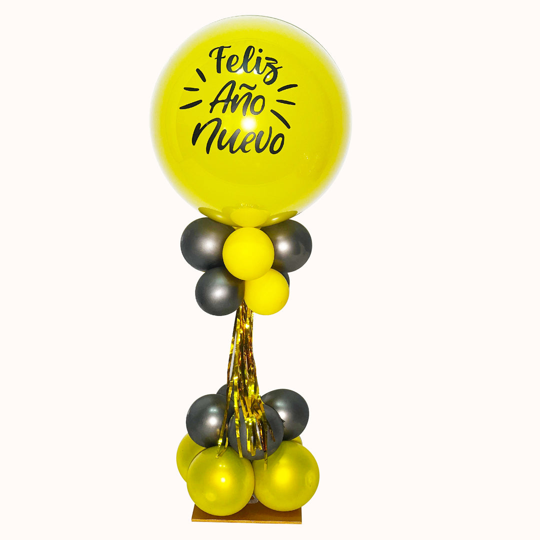 Parante chico de globos de 94 cm, ideal para realzar cualquier espacio y aportar un toque festivo a tu celebración de fin de año.