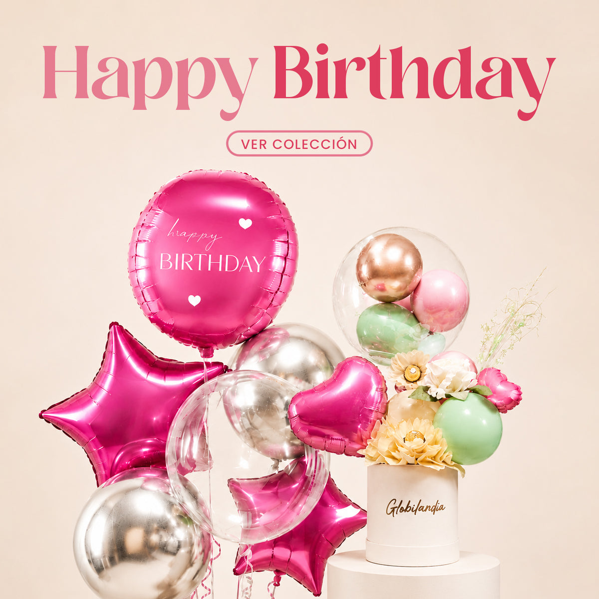 ramos, bouquet y arreglos de globos con helio, gift box, regalos, parantes, cemtros de mesa, murales y arcos para cumpleaños, happy birthday y cualquier ocasión especial.
